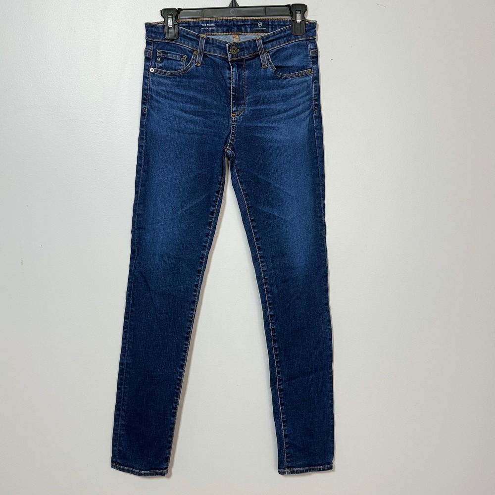 AG Adriano Goldschmied The Prima Cigarette Slim Jeans Women 26R Blue Mid Rise